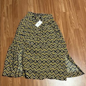 Whistles A-Line Skirt with Yellow and Black Geometric Design